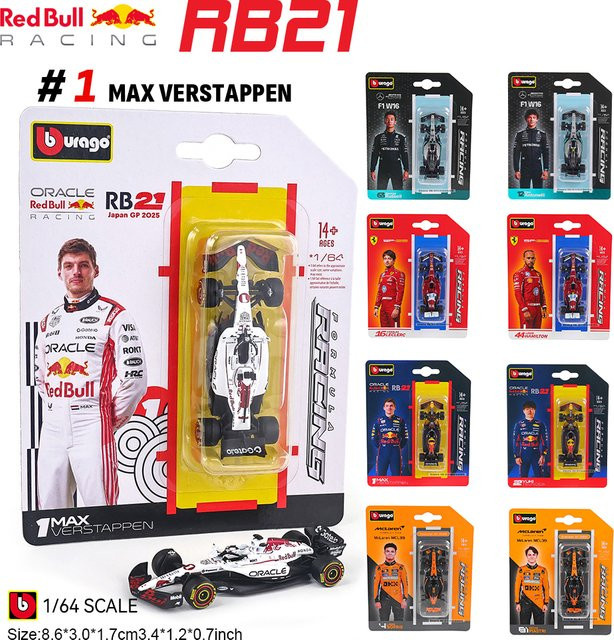 Bburago Red Bull Racing Oracle 2025 F1 RB21, Automodell, 1:64, ab 14 Jahren - Bild 1