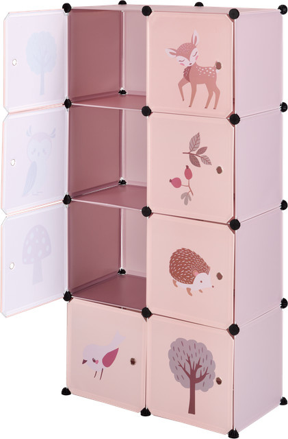 LIVARNO Steckregal für Kinder mit Fuchs-Tiermotiv in Rosa und Pink - Bild 1