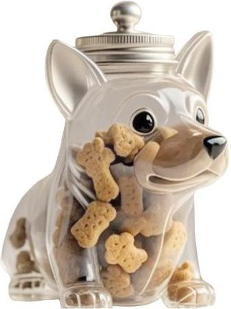 Luftdichter Aufbewahrungsbehälter aus Glas von yuhangdei für Haustier-Leckerlis und Snacks, transparent und wiederverwendbar - Bild 1