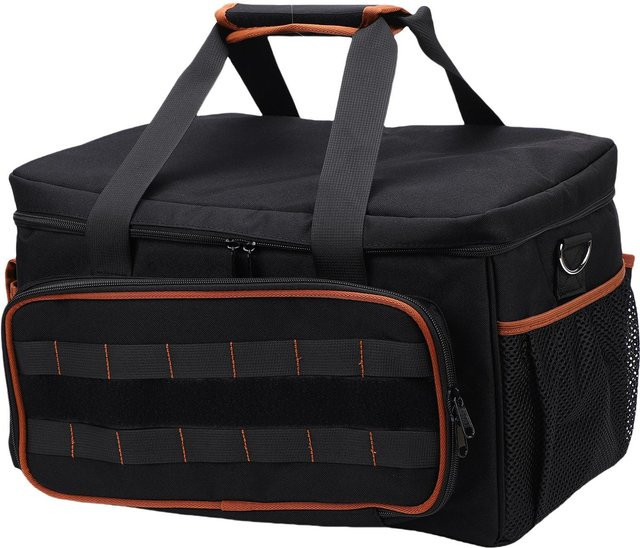 Schwerlast Werkzeugtasche aus verschleißfestem Oxford-Gewebe mit 20 Fächern und verstellbarem Schultergurt, Schwarz - Bild 1