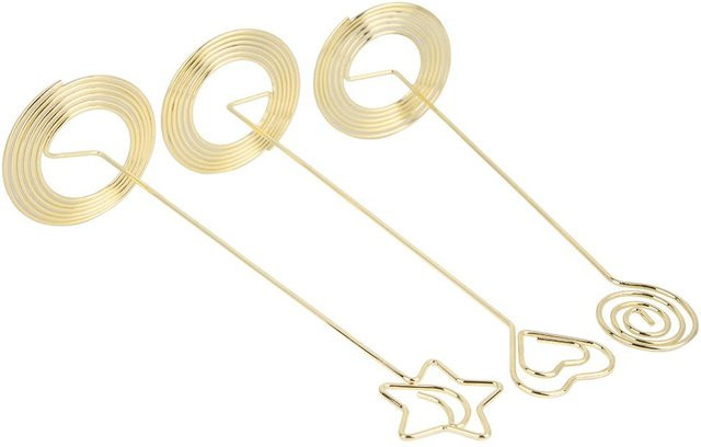 GoolRC Memo Clip Halter Set für Karten und Notizen in Gold, 3 Stück - Bild 1