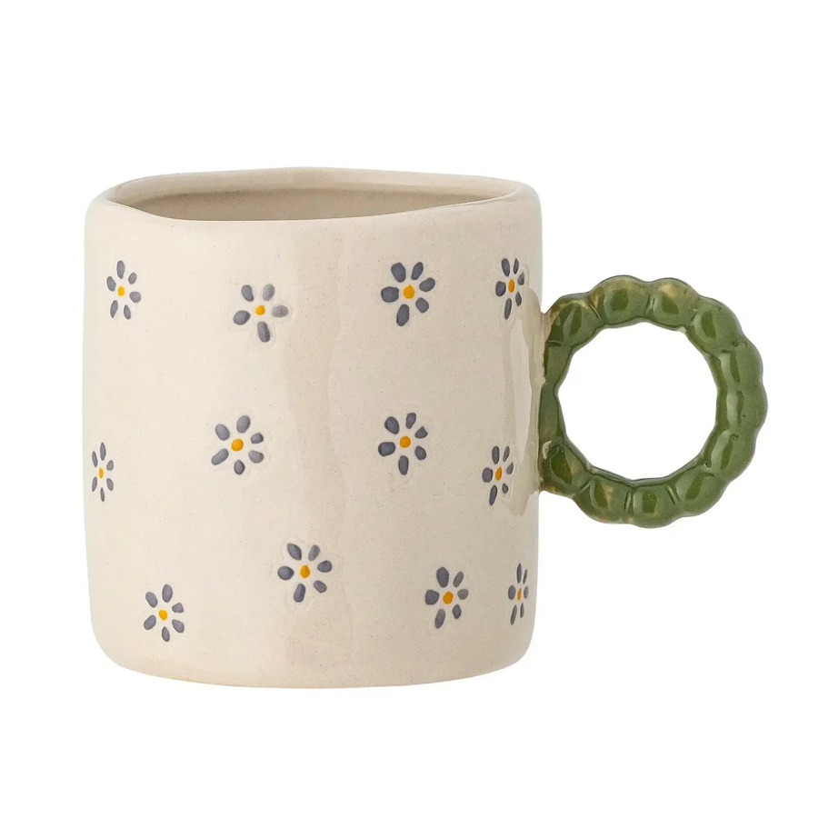 Bloomingville Mini Dorthea Becher aus Steingut in Beige, 150 ml - Bild 1