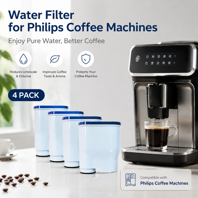 4er-Pack Philips Saeco AquaClean CA6903 Ersatz Wasserfilter kompatibel mit PicoBaristo - Bild 1