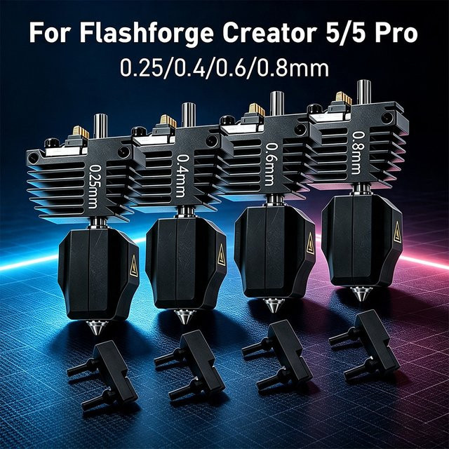 4-teiliges Hotend-Kit Flashforge C5 Pro Extruder-Ersatzbaugruppe inklusive Silikon-Reinigungsbürste für den Creator 5 Druckkopf - Bild 1