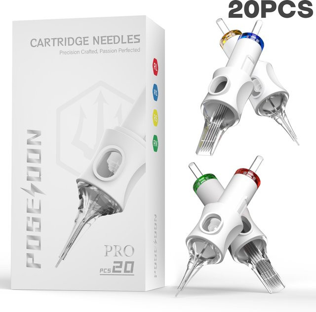 POSEIDON V6 PRO MAX Tattoo Nadeln, 20 Stück, Einweg Permanent Make-up Patronen - Bild 1