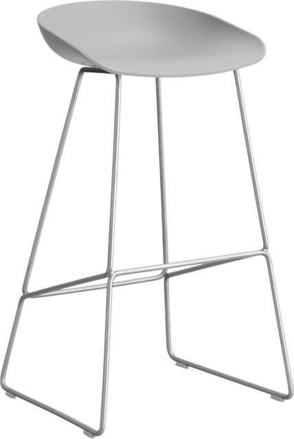 HAY About A Stool AAS 38 Hocker in Grau aus Stahl und Polypropylen - Bild 1