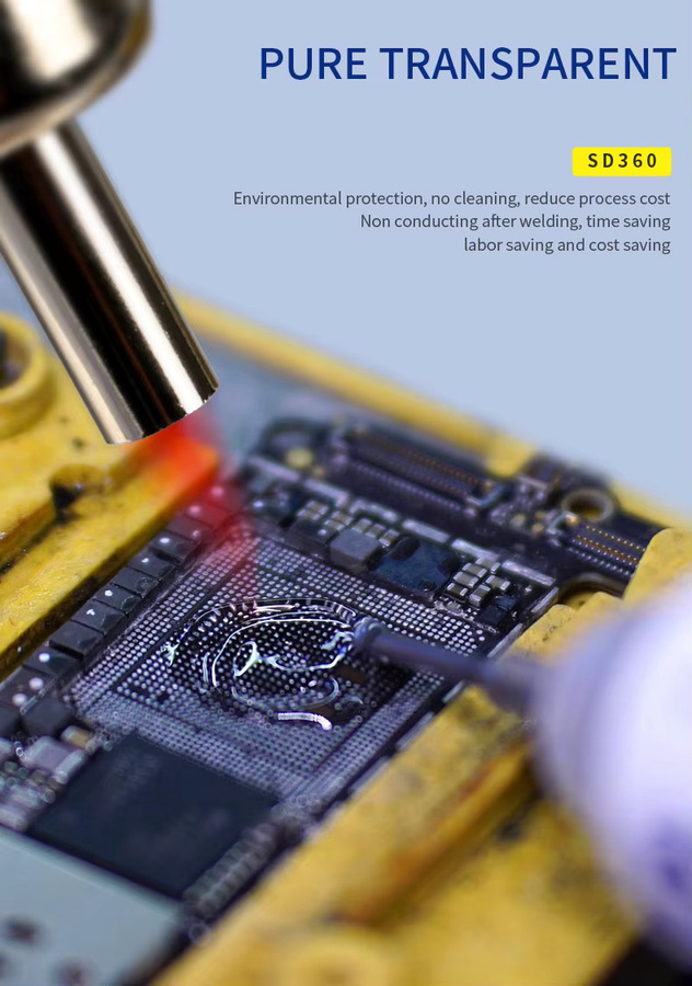 MECHANIC SD360 Flussmittel-Lötpaste transparent in der Schubstange für PCB SMD BGA-Lötarbeiten - Bild 3