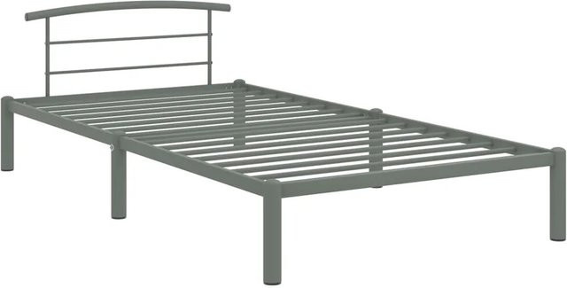 vidaXL Bettgestell aus Metall in Grau, B/T/H: 90 x 200 cm - Bild 1