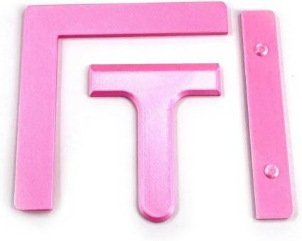 3-teiliges Set Exquisite Life Diamant-Mallineale in Pink für präzise Ausrichtung von runden und quadratischen Diamanten - Bild 1