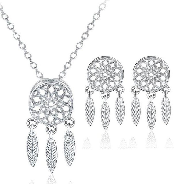 Schmuckset Halskette und Anhänger, 925 Silber, Damen - Bild 1