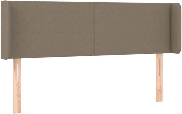 vidaXL LED Kopfteil in Taupe mit USB-Ladeport und integrierter Beleuchtung, B: 147 cm, T: 16 cm, H: 78 bis 88 cm - Bild 1