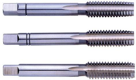 Eventus by Exact 10279 Handgewindebohrer-Set 3-teilig UNC 1/8mm HSS Rechtsschneidend DIN 352 DIN 2184 Silber - Bild 1