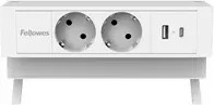Fellowes Tischsteckdosenleiste Power Desk in Weiß mit USB-A und USB-C Anschlüssen - Bild 1