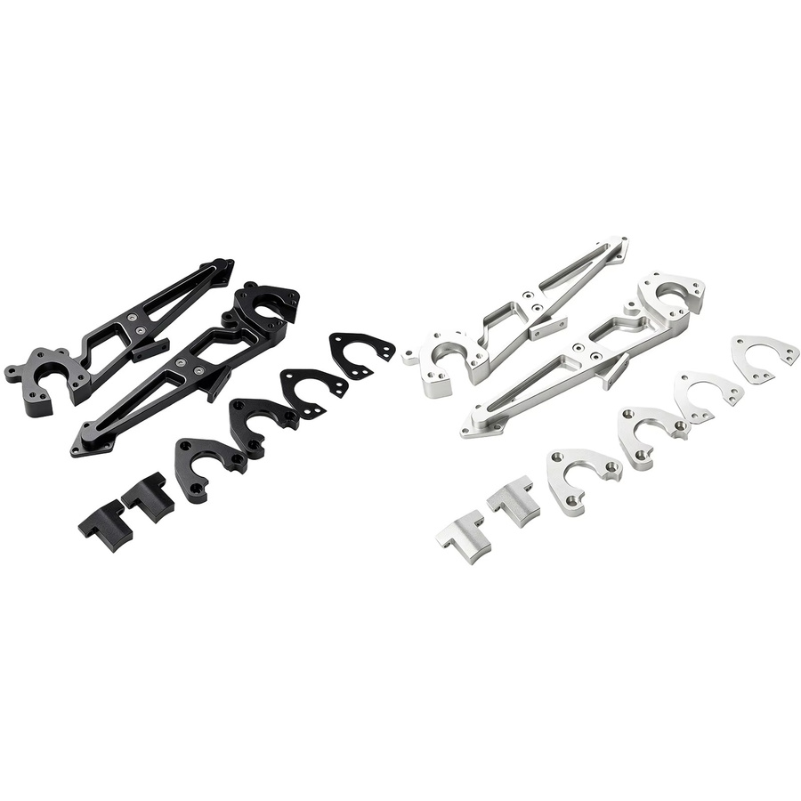 Tamiya Super ClodBuster Bullhead CB2108 Upgrade-Teile, 2-teiliges Set, Aluminium-Verbindungsstangen Zugarme, Metall, Grau - Bild 1