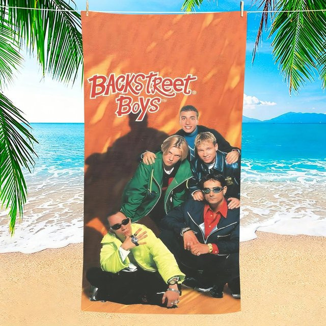Backstreet Boys Mikrofaser Strandtuch, schnelltrocknend und sandfrei, Multicolor, Breite: 60 cm, Höhe: 35 cm - Bild 1