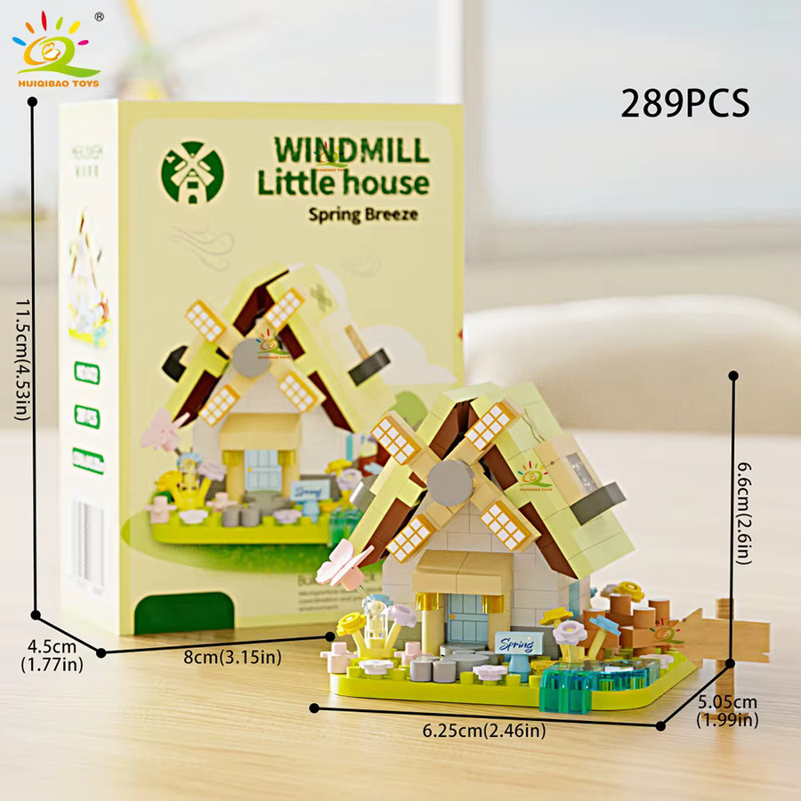 HUIQIBAO Windmühle Haus, Micro Baustein Modell, Street View - Bild 2