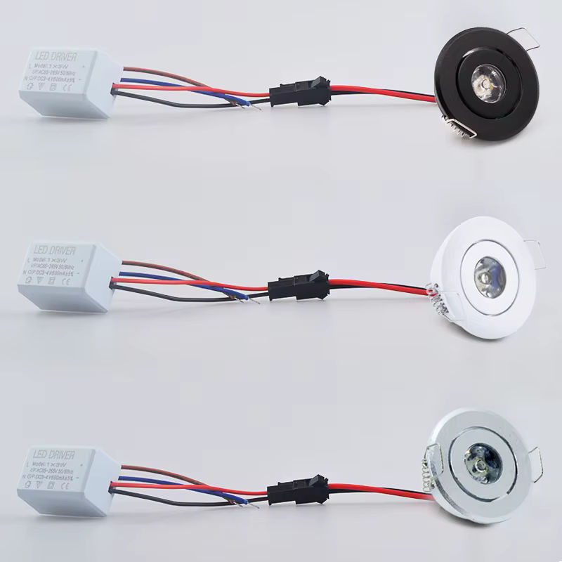 10er Set CTEEATE LED Mini Deckenstrahler Rund aus Aluminium für Innenbeleuchtung in Weiß und Schwarz - Bild 5
