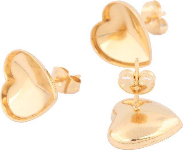 Ohrstecker Edelstahl, vergoldet, Gold, 12 mm, Unisex - Bild 1