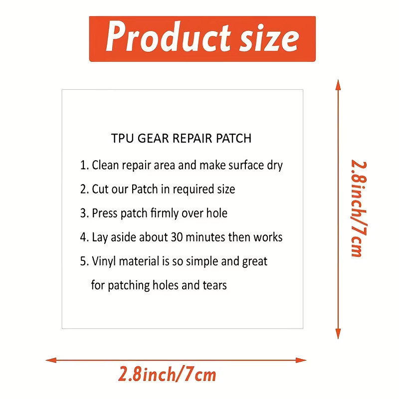 5er-Set selbstklebende TPU Reparatur-Patches transparent für Zelt und Jacke - Bild 3