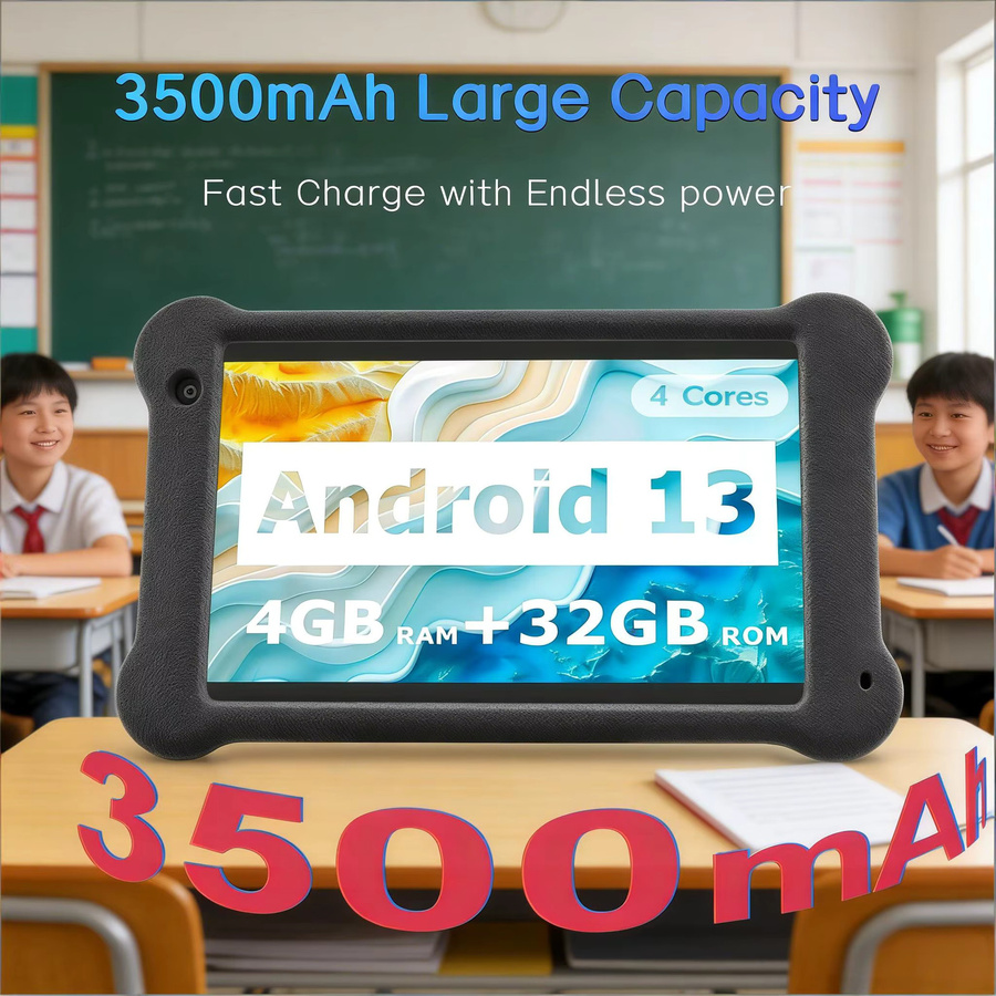 Paitanry Android 13 Tablet 7 Zoll mit 4GB RAM und 32GB ROM in Schwarz mit WLAN und Bluetooth - Bild 5
