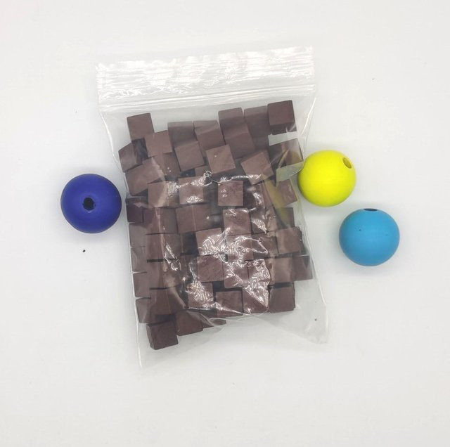 Binchi Holzwürfel, 100-teiliges Set, 14 Farben, 10 mm, Bunt / Mehrfarbig - Bild 1