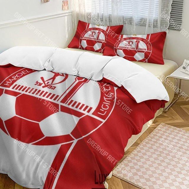 Bettwäsche Set Hapoel Beer Sheva von Binchi Fitness mit Bettbezug und Kissenbezug in Rot, Material Mikrofaser Polyester, B/T/H: 200 x 200 cm - Bild 1