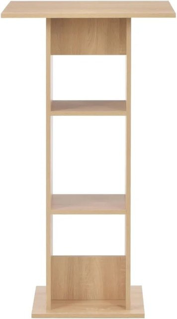vidaXL Bartisch in Eiche Optik, Farbe Braun, B/T/H: 60 x 60 x 110 cm - Bild 1