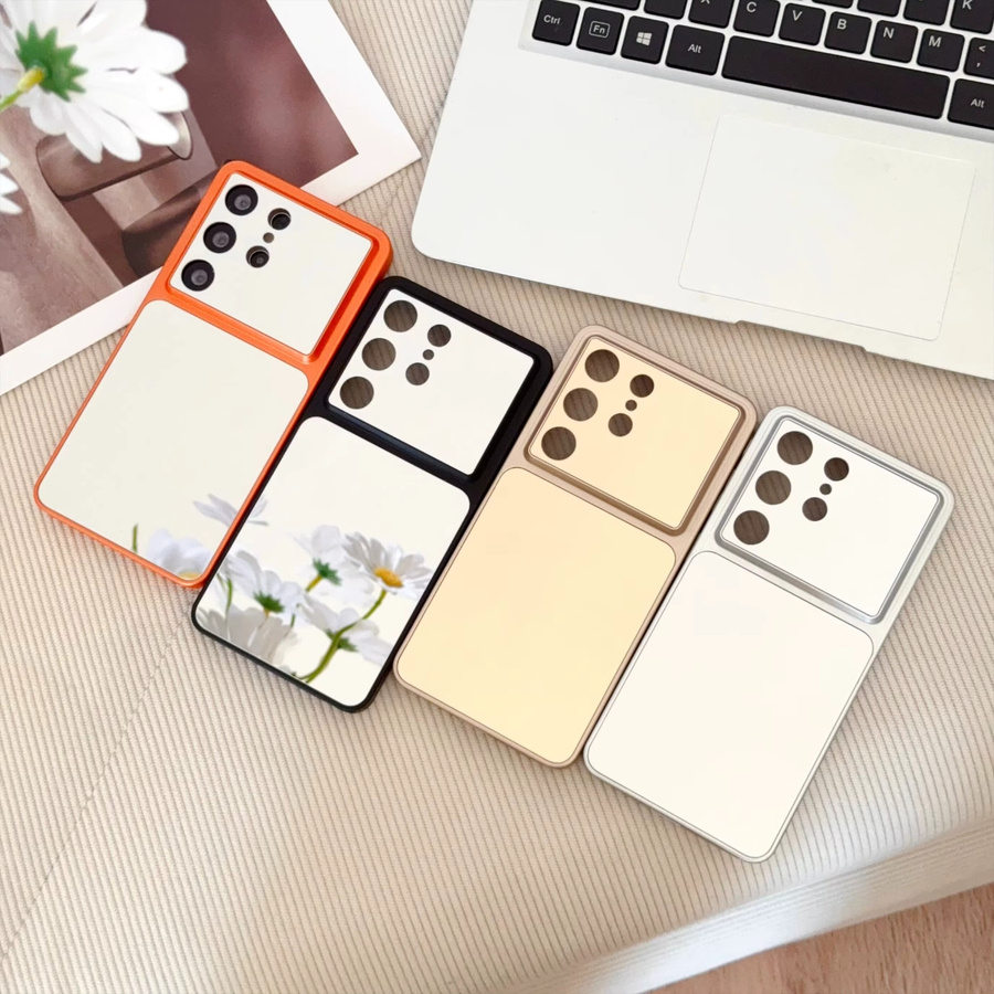 Modische magnetische Handyhülle mit Schminkspiegel für Samsung Galaxy S26 S25 S24 S23 Ultra Plus in Gold mit MagSafe Kompatibilität - Bild 3