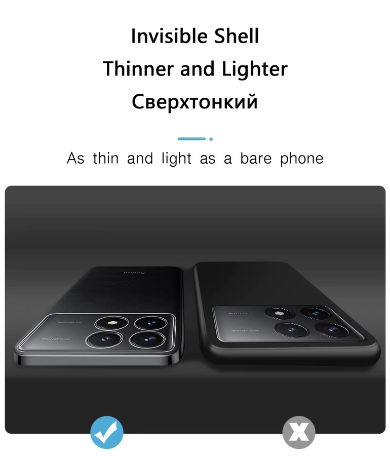 Transparente TPU-Schutzhülle für Xiaomi Redmi Note 13 Pro 4G, K70E und Poco X6 Pro 5G, stoßfeste Silikonhülle in Transparent - Bild 3