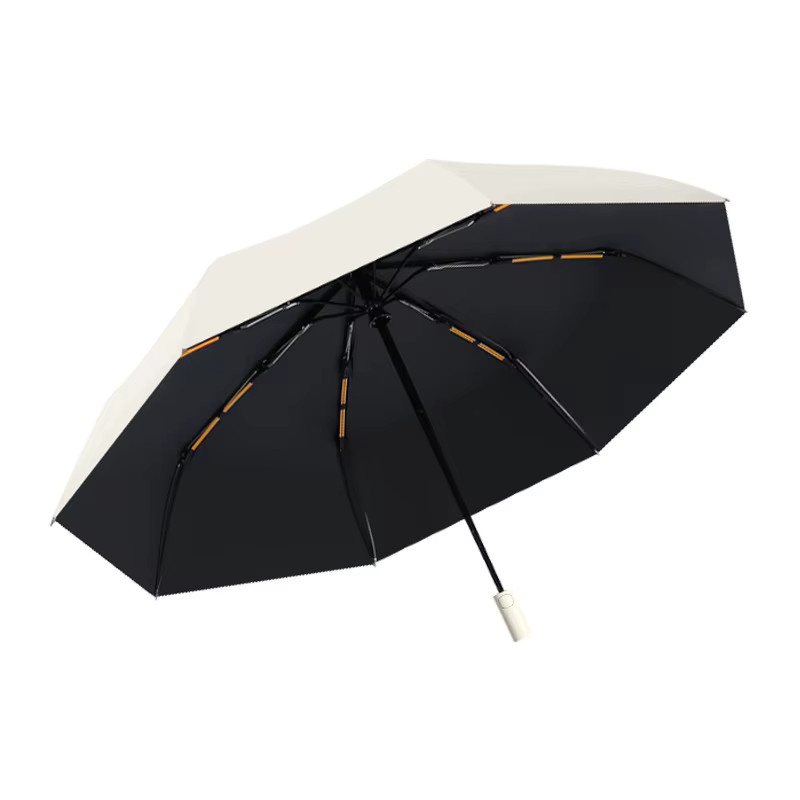 Automatischer Regenschirm von XMSJ mit 24 Rippen, windbeständig und UV-Schutz, Farbe: Weiß - Bild 6