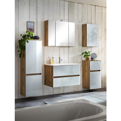 HELD MÖBEL Waschtisch-Set HELSINKI in Weiss, 8-teilig, modern und wandmontiert - Bild 2