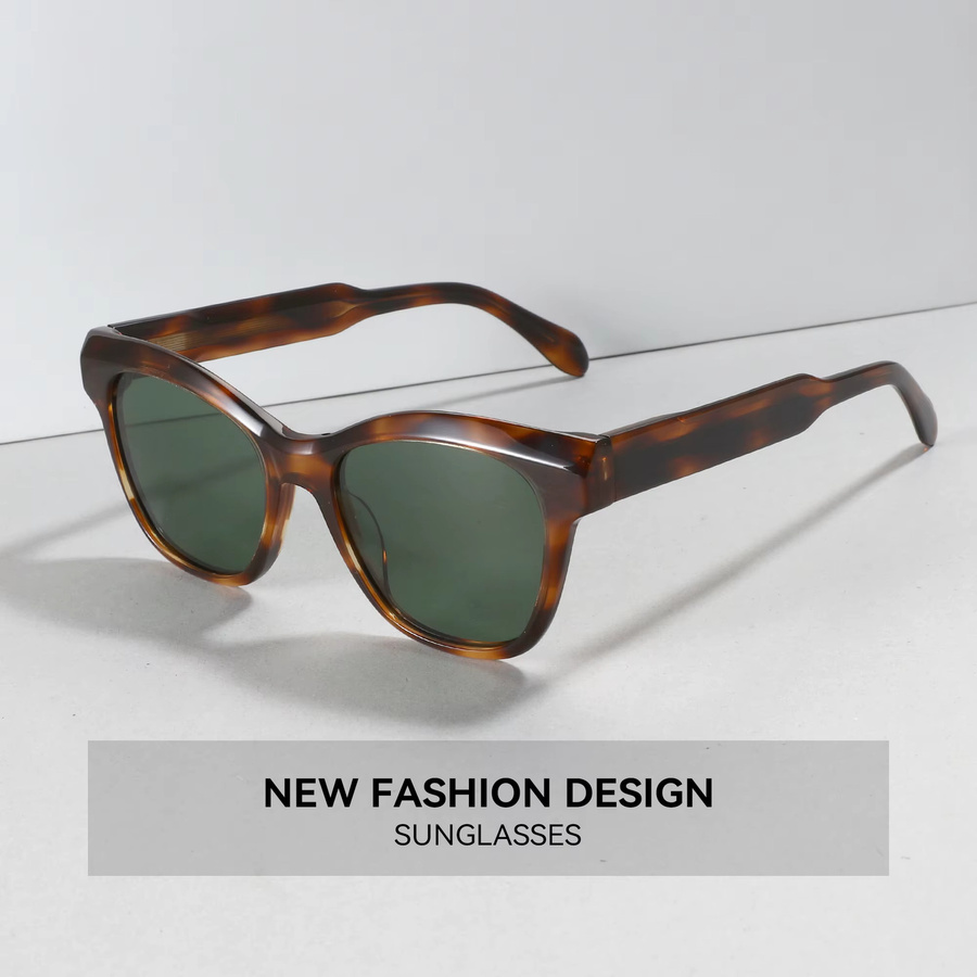 ZENOTTIC Sonnenbrille Schmetterlingsform, Acetat, Vollrand, braun, Damen - Bild 2