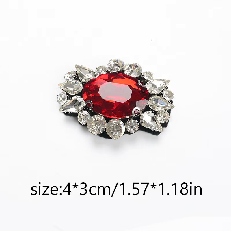 AHYONNIEX Brosche, Perlen, Glas, Strass, bunt - Bild 2
