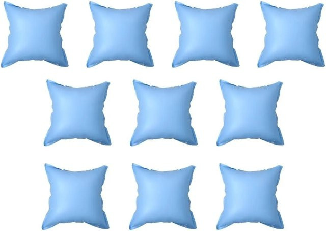 vidaXL 10er Set Aufblasbare Poolkissen für Aufstellpools aus blauem PVC - Bild 1