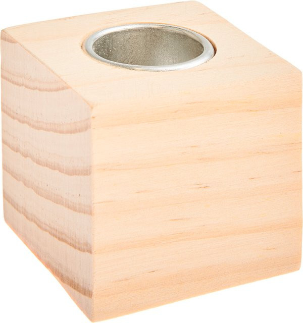 Rico Design Kerzenhalter Würfel aus Holz in Natur, B/T/H: 4,5 x 4,5 x 4,5 cm - Bild 1