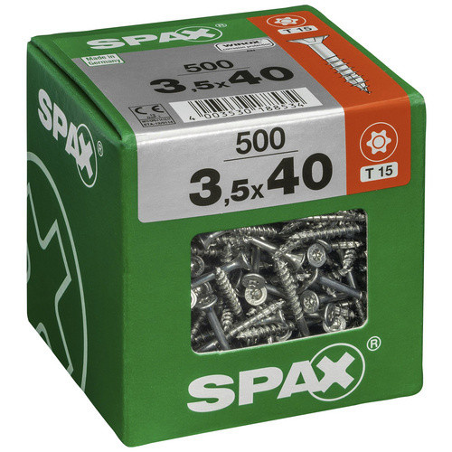 Spax Universalschraube Senkkopf Torx aus Stahl in Silber, Durchmesser: 3,5 mm, Länge: 40 mm - Bild 2