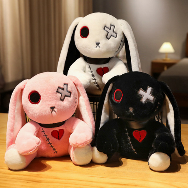 hereandhere Gothic-Plüschhasen, Stofftiere, Halloween - Bild 1