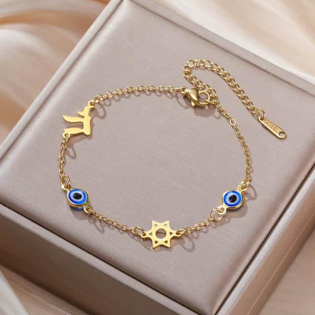Skyrim Armband Edelstahl, Gold, Damen - Bild 1