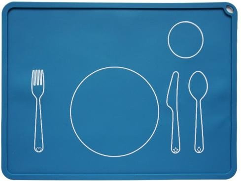 Home Textile Star Silikon Tischset für Kinder in Königsblau, lebensmittelecht und rutschfest, B: 31,0 cm, T: 41,0 cm - Bild 1