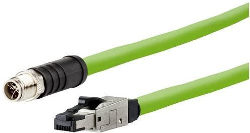 Metz Connect M12 Patchkabel CAT 6a SF/UTP Grün, Länge: 10,00 m - Bild 1
