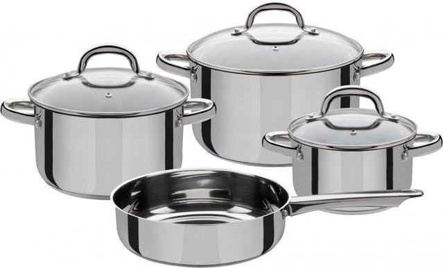 GSW Kochtopf-Set Montreal 4-teilig aus Edelstahl in Silber - Bild 1