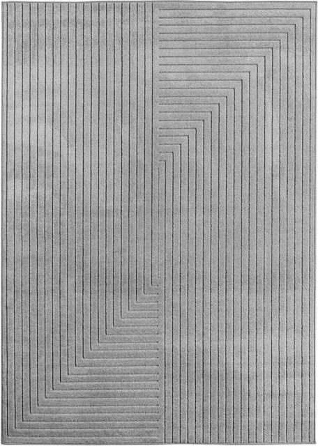 Ayyildiz In- und Outdoor-Teppich Nova Silber mit Hoch-Tief-Effekt, B/L: 240 x 340 cm - Bild 1