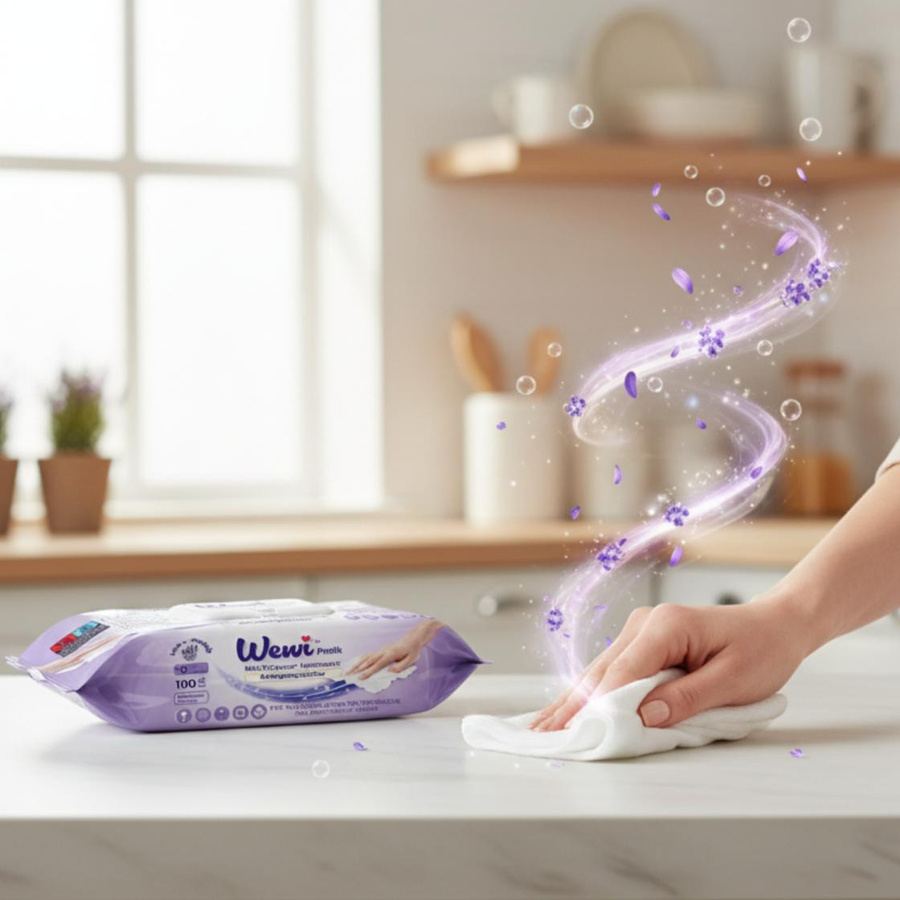Wewi Universelle Oberflächenreinigungstücher Lavendel 100 Stück - Bild 2