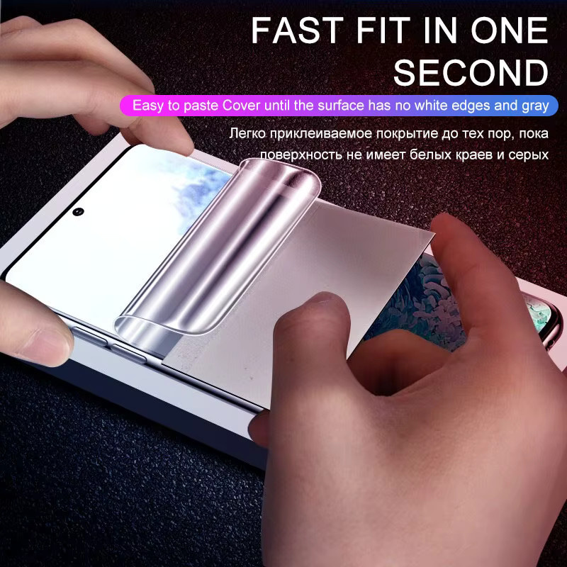 4er-Pack Hydrogel Displayschutzfolie für Samsung Galaxy S24 S23 S22 S21 S20 Ultra Plus Note 20 A54 A53 A52 A51 in Transparent - Bild 2