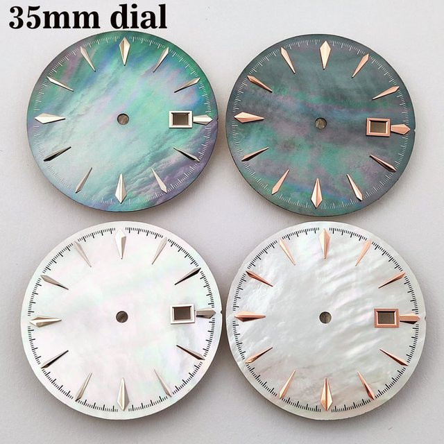 OUMASHI Zifferblatt, NH35/NH36, 35 mm, mehrfarbig, reflektierende Textur - Bild 1
