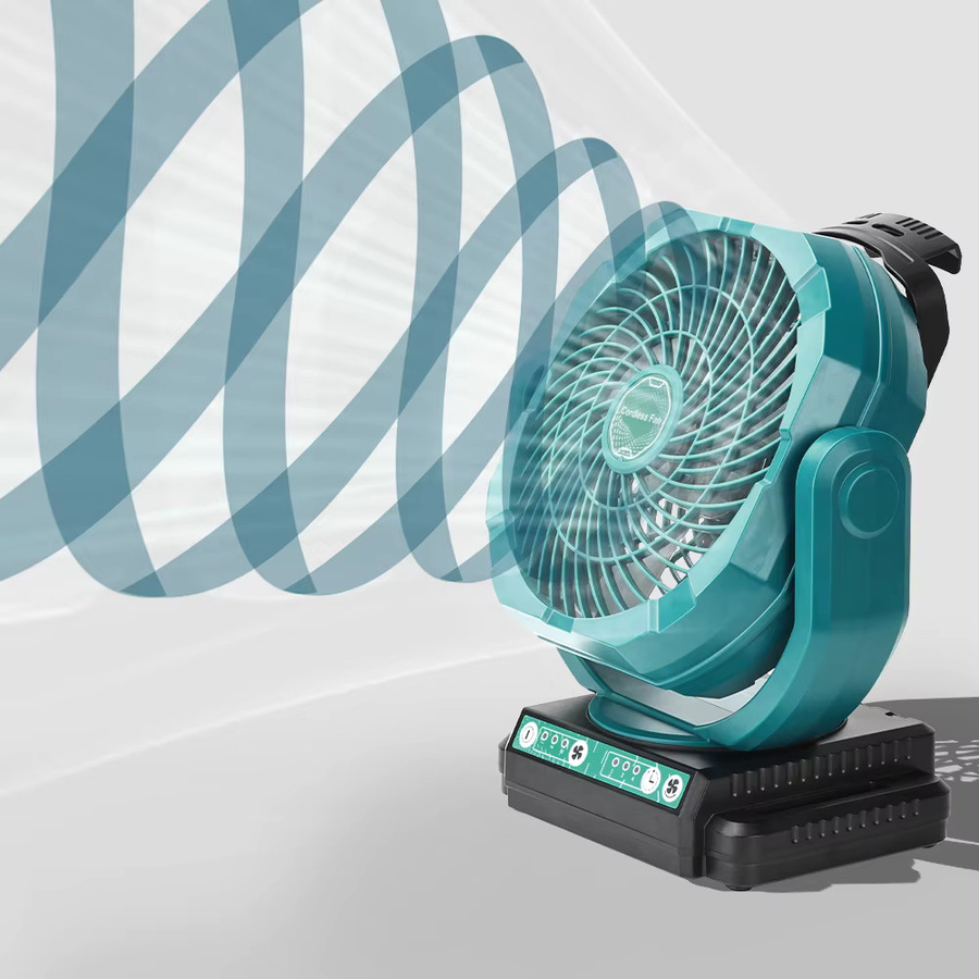 Bosch Kabelloser Oszillationsventilator für 18V Akku, 3-Gang Baustellen- und Campingventilator in Türkis - Bild 2