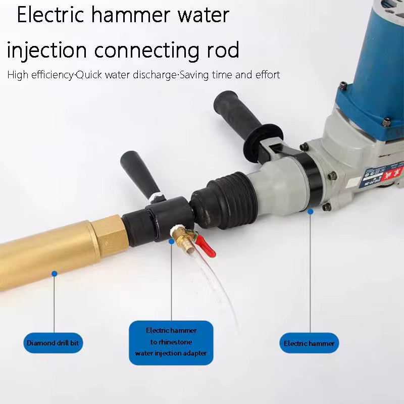 LAANCI Elektrohammer-Wassereinspritzadapter SDS Plus auf 1 1/4UNC Wasserzuführungsanschlussstange für Elektrohammer-zu-Wasserbohrer - Bild 2
