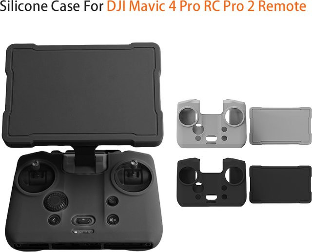 Silikonhülle und Displayschutzfolie für DJI RC PRO 2 und DJI MAVIC 4 PRO Controller in Grau - Bild 1