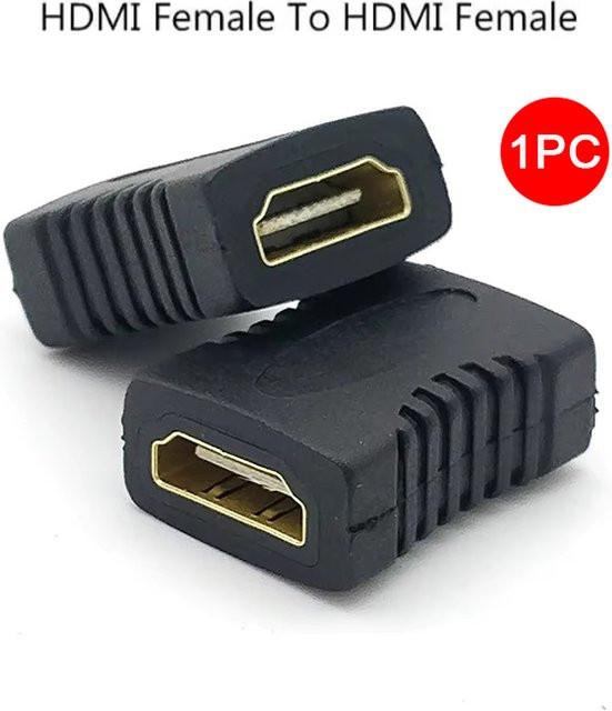 HDMI Buchse-zu-Buchse Verlängerungskabel Version 1.4 in Schwarz für Computer-Video-Verbindungen mit geradem Anschluss - Bild 1