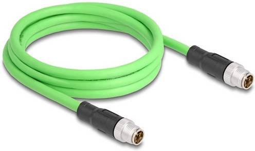 Delock M12 Patchkabel SF/UTP Ethernet LAN Grün, Länge: 2,00 m - Bild 1